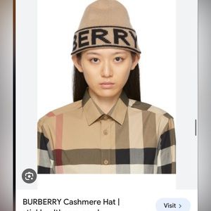 NWT Cashmere Burberry Toque